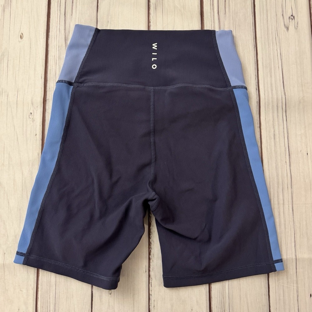 Anthropologie Wilo The Label Rib V Waist Short Navy‎ Size Small Workout/ Yoga